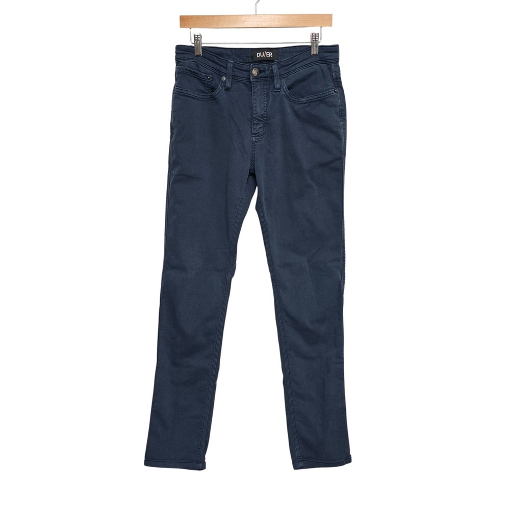 DU/ER Mens Performance Denim Jeans 32 x 32 Slim Fit Stretch Navy Blue